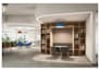 design office interior, workspace and 3d renderings